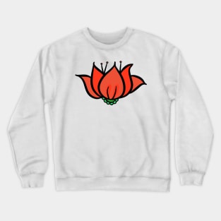 Flower Red Crewneck Sweatshirt